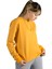 Kadın Sarı Basic Bisiklet Yaka Düz Renk Sweatshirt Sweatshirt 22Y-5200177 5