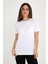 Kadın Beyaz T-Shirt. Regular Fit (Normal) Kalıp, Basic Model 1