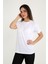 Kadın Beyaz T-Shirt. Regular Fit (Normal) Kalıp, Basic Model 3