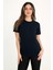 Kadın Lacivert T-Shirt. Regular Fit (Normal) Kalıp, Basic Model 1