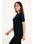 Kadın Lacivert T-Shirt. Regular Fit (Normal) Kalıp, Basic Model 3