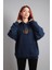 Unisex Oversize Hoodie Usta Roshi Yamcha Dragon Ball Lacivert 2