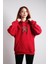 Unisex Oversize Hoodie Roshi Yamcha Dragon Ball Puantiyeli Kırmızı 2