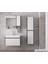 Estella-OA 80 ve 35 cm Mdf Aynalı Boy Dolaplı Lavabolu Banyo Dolabı Takımı Demonte Değil 4