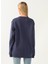 Bisiklet Yaka Nakışlı Lacivert Kadın Sweatshirt DT10063-1 Lacivert 2