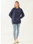 Bisiklet Yaka Nakışlı Lacivert Kadın Sweatshirt DT10063-1 Lacivert 3