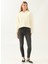 Kapüşon Yaka Düz Ekru Kadın Sweatshirt DT10113-1 Ekru 3