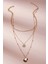 Pul Uçlu Zincir Kombinli Kolye Seti 2