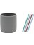 3 Li Set Gri (Silikon Bardak + 4 Lü Silikon Pipet ) 1