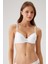 2'li Ekonomik Paket Beyaz 6805 Adria Balenli Push Up Dolgulu Micro Sütyen Set - C Cup Seçeneğiyle 2