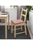 Sandalye Minderi Pembe Renk 35/42X40X4 cm Cırt Cırtlı Bantlı 4