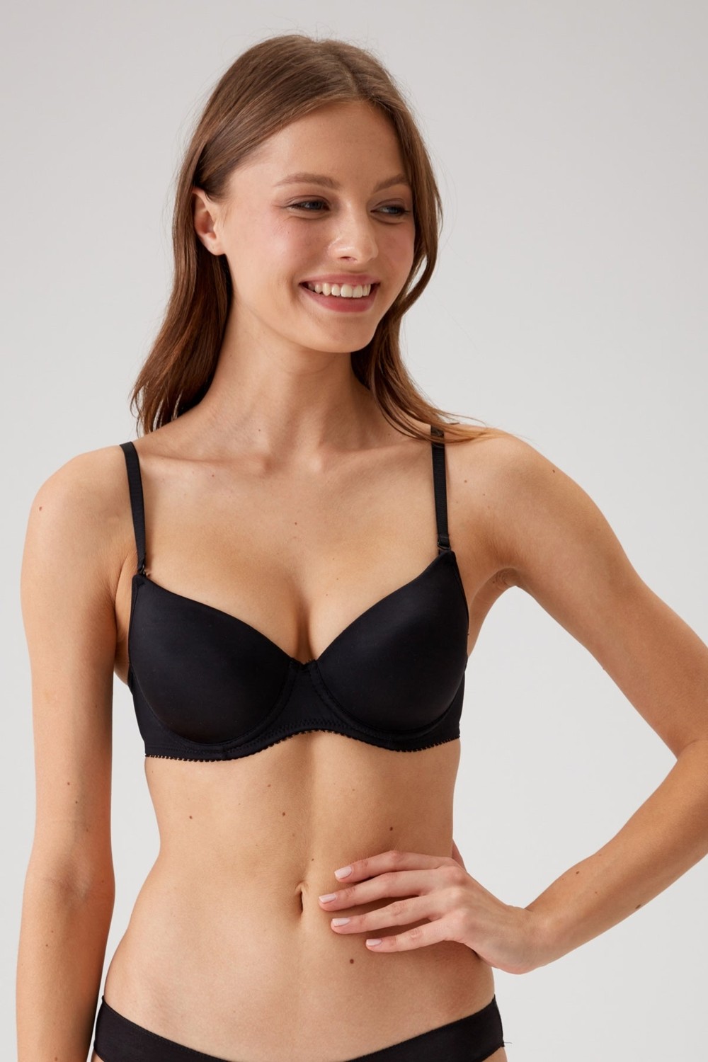 Pierre Cardin 2'li Ekonomik Paket Beyaz 6805 Adria Balenli Push Up Dolgulu Micro Sütyen Set - C Cup Seçeneğiyle görsel 7