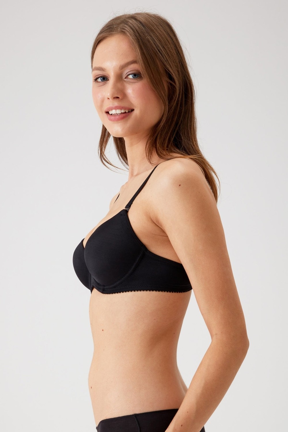 Pierre Cardin 2'li Ekonomik Paket Beyaz 6805 Adria Balenli Push Up Dolgulu Micro Sütyen Set - C Cup Seçeneğiyle görsel 8