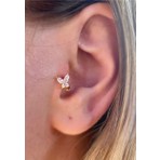 Ares Collection Cerrahi Çelik Kelebek Model Tragus Helix Rook Uyumlu Halka Piercing