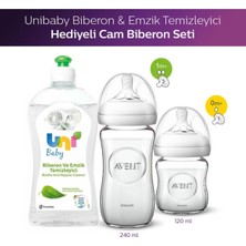 Philips Avent Natural 120 ml + 240 ml Cam Biberon + Biberon Temizleyici 500 ml Hediye
