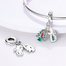 Corney Design Merry Christmas Yılbaşı Gümüş Charm