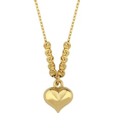 Altın Sepeti Altın Dorika Toplu Kalp Kolye