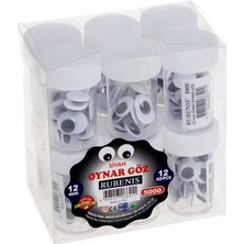 Rubenis Oynar Göz 12MM Siyah 12 Adet