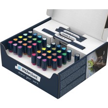 Schneider 040 Paint-It Twin Marker 52 Parça Brush Marker ve Yuvarlak Uç Marker Kalem Seti