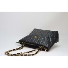 Liva 1080 Nakış Işlemeli Kadın El & Omuz Çantası - Siyah