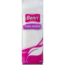 Benri Kare Makyaj Temizleme Pamuğu 80 Adet