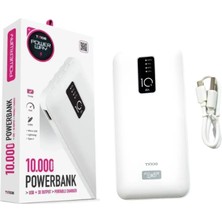 Powerway TX108 10.000 Mah Dijital Göstergeli Ekstra Kablolu 4 Çıkışlı Powerbank