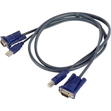 Alfais AL-4535 USB Kvm Switch VGA Yazıcı Kablosu