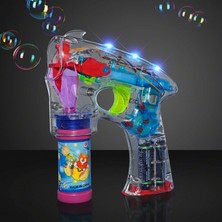 Kuzey Yılbaşı Hediyeleri Renkli Işıklı Köpük Tabancası Bubbles Gun Baloncuk Tabancası + 2 Özel Yedek Köpük 1.kalite