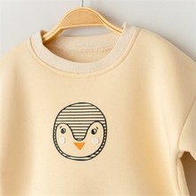 Mama Yoyo Penguen 3D Baskılı Sweatshirt Şardonlu