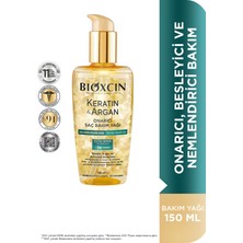 Bioxcin Keratin & Argan Onarıcı Saç Bakım Yağı 150 ml - Yıpranmış ve Hasar Görmüş Saçlar