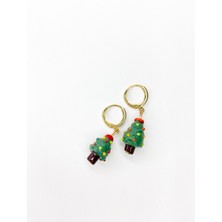 Sıne Accessory Noel Temalı Çam Ağacı Küpe