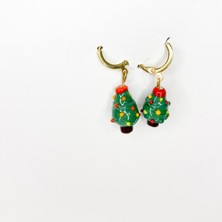 Sıne Accessory Noel Temalı Çam Ağacı Küpe