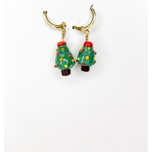 Sıne Accessory Noel Temalı Çam Ağacı Küpe