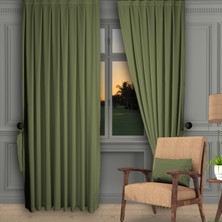 Decoperde Ada Fon Perde Normal Pile (1'e 2,5 Pile) Su Yeşili