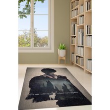 Homshtag Seninleyiz Dokuma Tabanlı Yıkanabilir Kaymaz Harry Potter Film Halısı