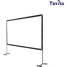 TAVİSS 120 İnç 276X157 cm Standlı Açık Alan Projeksiyon Perdesi