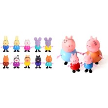 Kumik Peppa Pig 10+4 Lü Figür Peppa, George Aile ve Arkadaşlar