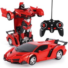 Mj Toys Oyuncak Uzaktan Kumandalı Transformers Tarzı Robota Dönüşen Oyuncak Araba Ferrari