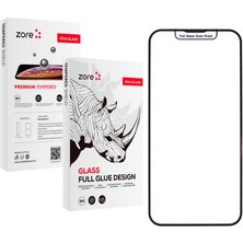 Case 4U Apple iPhone 14 Pro Zore Rika Premium 9H Temperli Cam Ekran Koruyucu Siyah