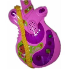 Can Sesli Işılklı Gitar . Müzikli Gitar . 35 cm Boyunda Şık Gösterişli Gitar FMA06153 Hm