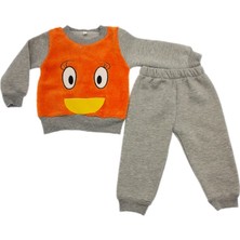 VİTASTORETR Ördek Desenli Içi Şardonlu Yumuşak Kalın Sweat Takım