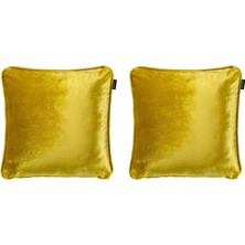 Goccia 2'li Kadife Kırlent Kılıfı Fıstık Yeşili