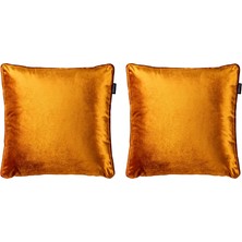 Goccia 2'li Kadife Kırlent Kılıfı Kiremit