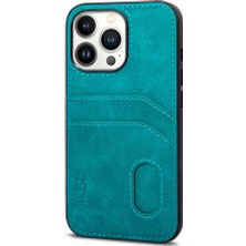 Xstep Case Ksq Style-C iPhone 14 Pro Max Koruyucu Kılıf Pu Deri Kaplamalı Tpu Arka Kapak 2 Kart Yuvası (Yurt Dışından)