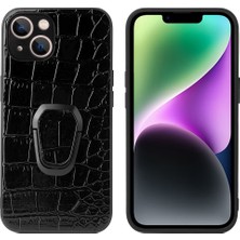 Xstep Case iPhone 14 Için Araç Montajı Kickstand Hibrit Kılıf Pu Deri Kaplamalı Pc+Tpu Çizgiye Döküm Anti Telefon Kapağı (Yurt Dışından)