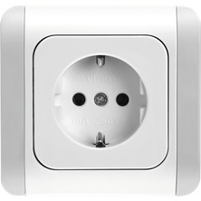 Viko Kardelen-Topraklı Priz Beyaz