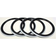 İTHAL Siyah Beyaz 4 Adet Atlas Oto Lastik Yanağı Yanak 17 Jant