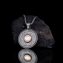 Tesbih Sepetim Ayetel Kursi Yazılı Madalyon Gümüş Kolye