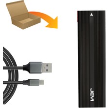 JEYI RED-CLICK M.2 NVMe (M-Key) ve M.2(NGFF) Sata B-Key B+M-Key SSD To USB 3.1 Type-C Gen2 Çevirici Dönüştürücü Adaptör Harici Taşınabilir Alüminyum SSD Muhafaza Kutusu