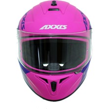 Axxis Draken Rival Matt Fluor Pink Full Face Kapalı Motosiklet Kaskı - Şeffaf Vizör